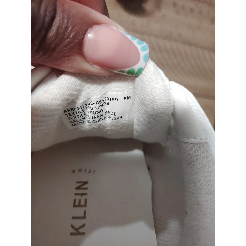 Anne Klein Women's Restless White Gold Metallic Fashion Sneakers Size 8